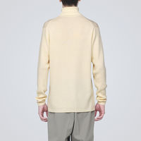 【メンズ】無印良品 洗えるウールリブタートルネックセーター 紳士 L オフ白 良品計画