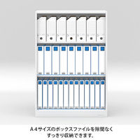 オカムラ ジャスタス収納 オープン（シェルビング） 3段 連結用（上置き） 幅750×奥行400×高さ1050mm ブラック 1台  オリジナル