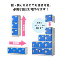 ネットフォース WECC プラスチックロッカー S 3人用 1列3段 鍵なし ブルー NF-C-280E-K-13-AW-BL 1台（直送品）