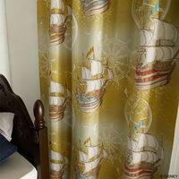 スミノエ ピーターパン カーテン ディズニー フライインザスカイ 2700×1300mm イエロー １セット(2枚入)（直送品）