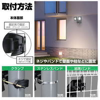 朝日電器 ソーラー式センサーライト2灯 ESL-N112SL 1個