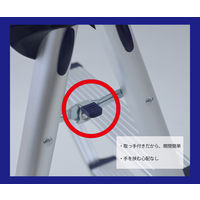 YAMAZEN 開閉簡単 取っ手付き アルミ踏み台 1段 YM-DA01(DBL) 1台