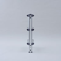 YAMAZEN 開閉簡単 取っ手付き アルミ踏み台 3段 YM-DA03(DBL) 1台