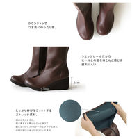 リゲッタ サイドジップ付ブーツ ダークブラウン S R610-DBR-S 1足　ナースシューズ（直送品）