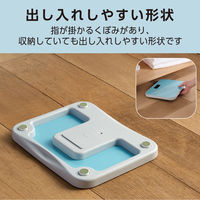 体重計 ヘルスメーター 乗るだけ 自動認識機能付 100g単位 コンパクト レイクブルー HCS-S02BL エレコム 1個
