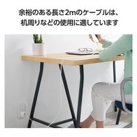 iPhone充電 ライトニングケーブル 2m 最大12W 白 MPA-UALEC20WH エレコム 1個（直送品）