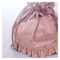 清原 生地 ソフトブロード刺繍チェリー ココチファブリック KOF-34 NV 1巻（10M）（直送品）