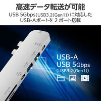 ドッキングステーション タイプC ハブ HDMI SDカード Macbook専用 直挿し DST-C24SV/EC エレコム 1個