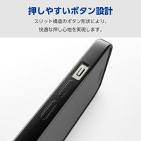 iPhone15 ケース ソフト カメラレンズ保護設計 メタリックブラック PM-A23AUCTMKBK エレコム 1個
