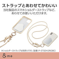 スマホ ストラップホルダー シート ケーブル穴用 1口タイプ 1枚入り ミラー P-STHD1DEMR エレコム 1個