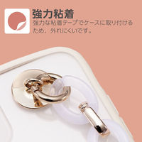 スマホストラップ キーリングハンガー チェーン 落下防止 長さ調整可能 クリア P-STKHCHMCR エレコム 1個（直送品）