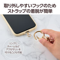 スマホショルダー ストラップ 43～76cm 長さ調整可 組みひもタイプ ピンクベージュ P-STSDH2RGPN エレコム 1個