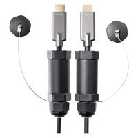 サンワサプライ ドラム付き光ファイバHDMIケーブル(8K対応・ブラック・50m) KM-HD20-UFBD50 1本（直送品）