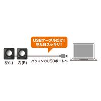 サンワサプライ コンパクトUSBスピーカー MM-SPU21BK 1個