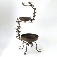 ＳＰＩＣＥ　ＯＦ　ＬＩＦＥ　バード＆リーフ　アイアン２段トレイスタンド　ＣＮＧＴ５１６０　1個（直送品）