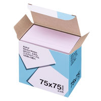 アスクル はたらく ふせん 付箋  75×75mm パステルパープル （正方形） 50冊 （5冊×10箱） オリジナル