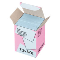 アスクル はたらく ふせん 付箋  75×50mm パステルブルー 50冊 （5冊×10箱） オリジナル