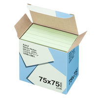 アスクル はたらく ふせん 付箋  75×75mm パステルグリーン （正方形） 50冊 （5冊×10箱） オリジナル