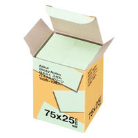 アスクル はたらく ふせん 付箋  75×25mm パステルグリーン （短冊） 100冊（10冊×10箱） オリジナル