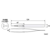 ホーザン 透明チップピンセット Pー643ーA 1個（直送品）