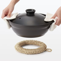 無印良品 シーグラスで編んだ 鍋敷き 大 約直径21cm×高さ3cm 1セット（5個） 良品計画