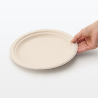 無印良品 バガスと竹パルプ プレート 大 8枚入り 1セット（10袋） 良品計画