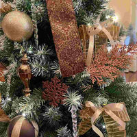 ストア・エキスプレス デラックスウッドポットツリーセット ゴールド 高さ180cm【クリスマスツリー】 8162-2166 1セット（直送品）