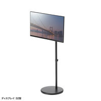 サンワサプライ キャスター付モニタースタンド ブラック CR-LAST37BK 1台（直送品）
