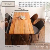 ホームテイスト WVIZM(ヴィズム) モダンヴィンテージ ダイニングセット ライトブラウン SH-01-WZ5 1セット(5点入)（直送品）