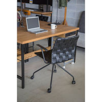 【軒先渡し】関家具 クラッシュプロジェクト yuu ハーパーデスクチェア ブラック 329048 1脚（直送品）