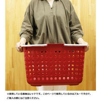 平和工業 平和 ドットバスケット 浅型 ブルー 1個