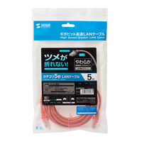 サンワサプライ ツメ折れ防止CAT5eLANケーブル LA-Y5TS-05D 1本（直送品）
