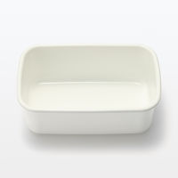 無印良品ホーロー保存容器 中 幅11.5×奥行19×高さ5cm +シール蓋 中 各1個セット 良品計画