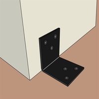 和気産業 巾広アングル BYー039 60MM クロ 1セット(18個)（直送品）