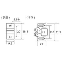 和気産業 ローラーキャッチ ステン チュウ VB-018 1セット(12個)（直送品）