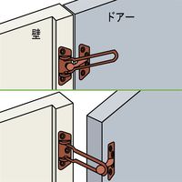 和気産業 ドアガード内開用 ブロンズ VA-258 1セット(2個)（直送品）