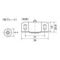 和気産業 マグネットキャッチ アルピナ 25 チャ VB-033 1セット(14個)（直送品）