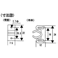 和気産業 ジュラコン(R)キャッチ 24mm VB-038 1セット(2個)（直送品）