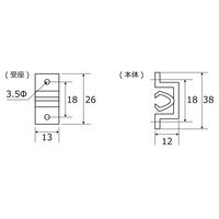 和気産業 埋込キャッチ ジュラコン(R)37mm VB-039 1セット(2個)（直送品）