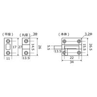 和気産業 ストレート塗ラッチ チュウ VC-018 1セット(12個)（直送品）
