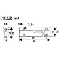 和気産業 アルミ角落し 90MM VC-060 1セット(6個)（直送品）