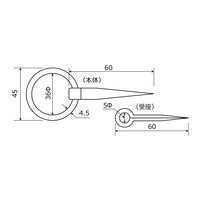 和気産業 丸掛金 45mm VD-052 1セット(10個)（直送品）
