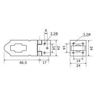 和気産業 ストレート掛金 65mm VD-028 1セット(10個)（直送品）
