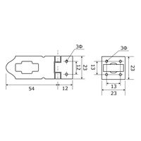 和気産業 ストレート掛金 55mm VD-027 1セット(12個)（直送品）