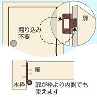和気産業 厚口フラッシュ丁番 76mm ブラウン VF-032 1セット(6個)（直送品）