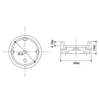 和気産業 ぬくもり手すりNLT エンドベース NLT08W ホワイト 1セット(6個)（直送品）