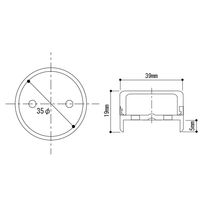 和気産業 ぬくもり手すりNLT エンドキャップ NLT09W ホワイト 1セット(6個)（直送品）