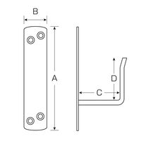 和気産業 座付貫抜 黒 受 BKー1005 ブラック 60mm BK-1005 1セット(10個)（直送品）