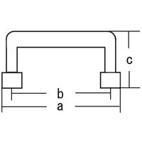 和気産業 フランス取手 大 クロームメッキ 120×106×24mm BH-719 1セット(20個)（直送品）