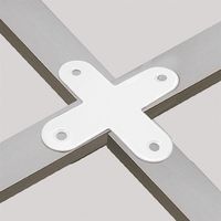 和気産業 カラー隅金 十字 白 55×55mm IH-050 1セット(34枚)（直送品）